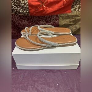 Madden Girl Sparkling Silver Sandals size 9